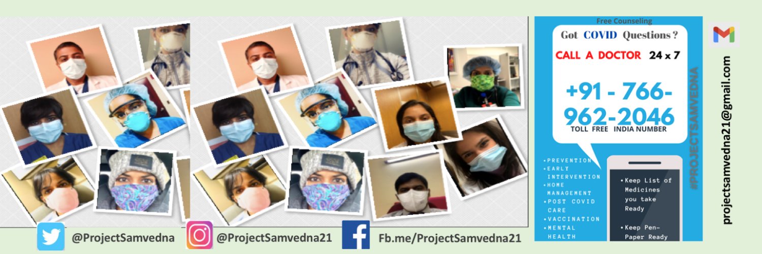 Doctors For CovidIndia : Project Samvedna banner