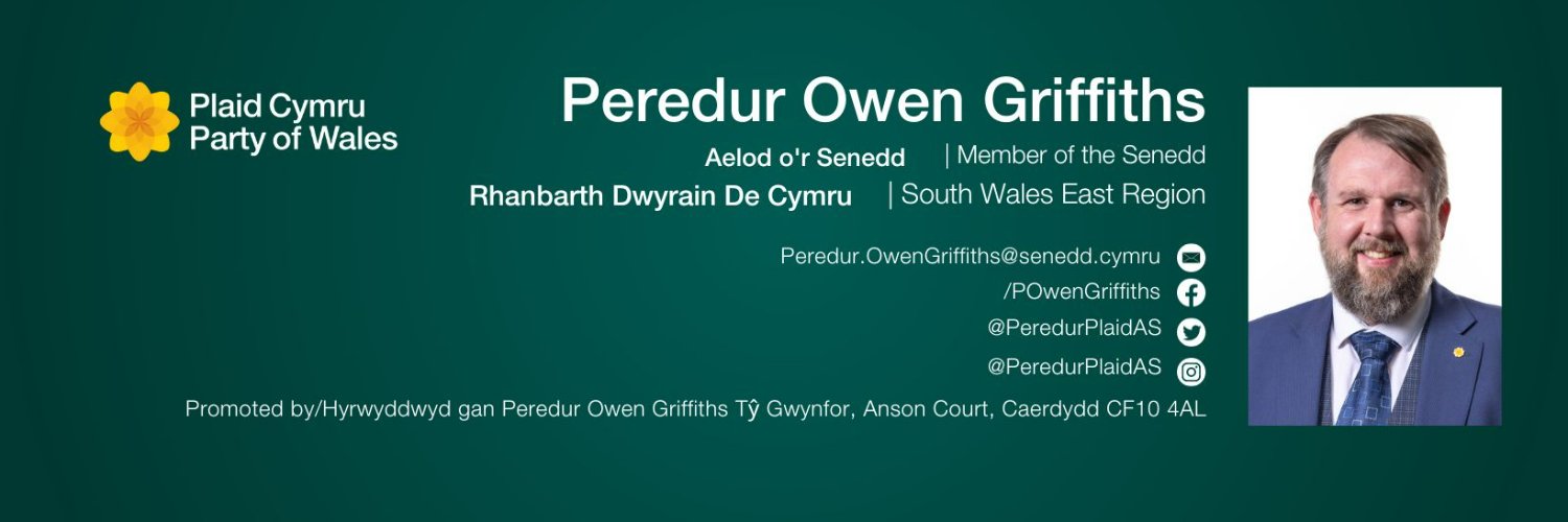 Peredur Owen Griffiths AS/MS's banner