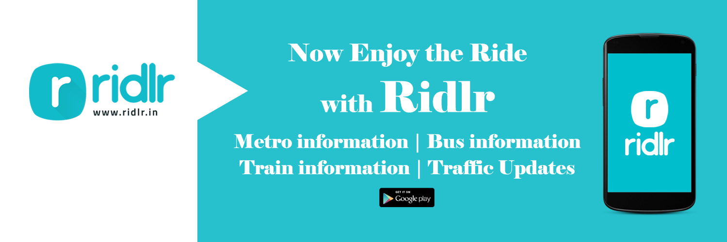 Ridlr Delhi banner