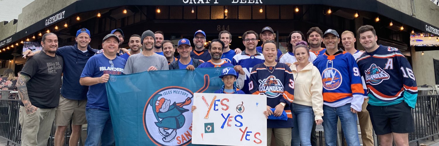 NY Islanders San Diego Meetup banner