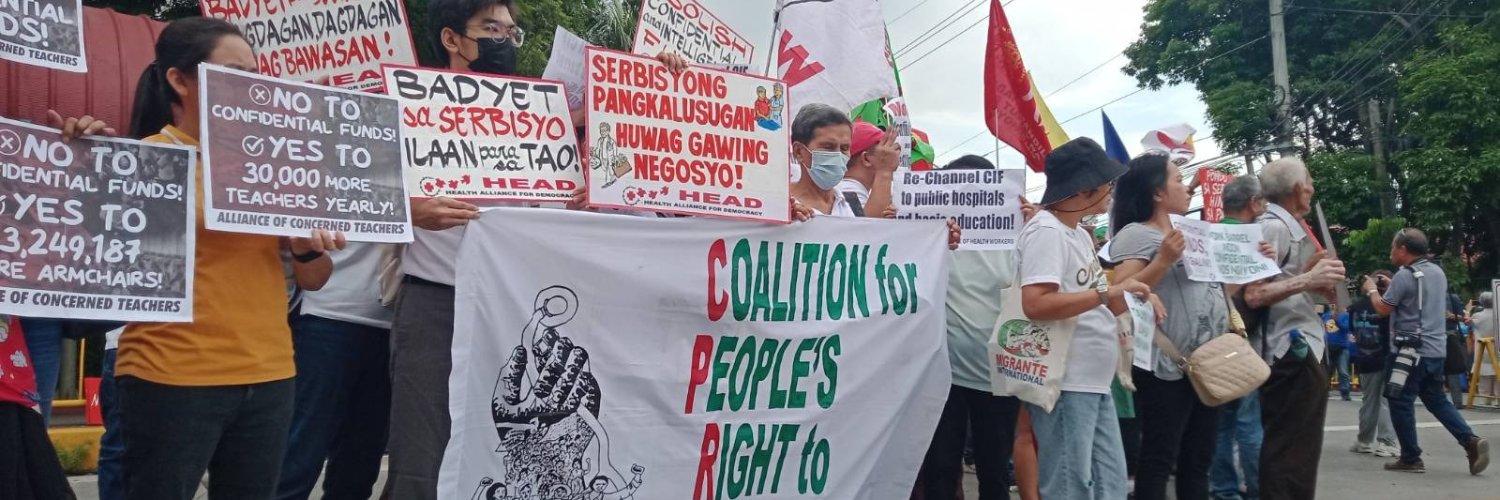 Coalition for People's Right to Health banner