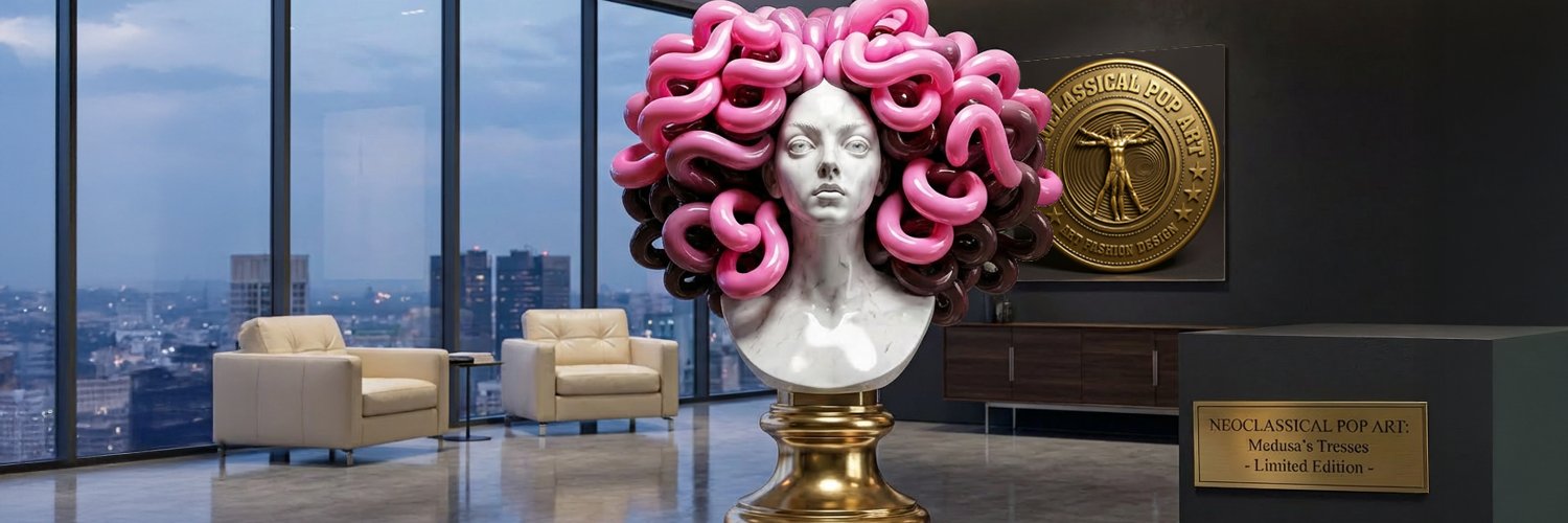 Neoclassical Pop Art banner