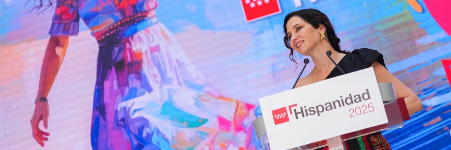 Isabel Díaz Ayuso's banner