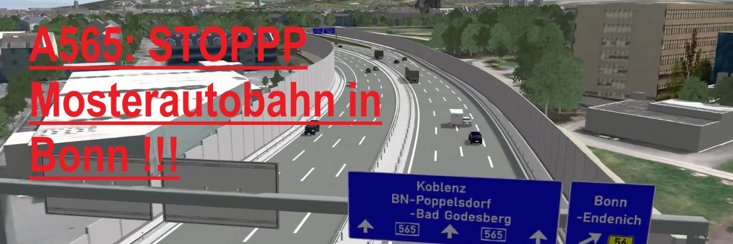 Moratorium Autobahn A565 banner