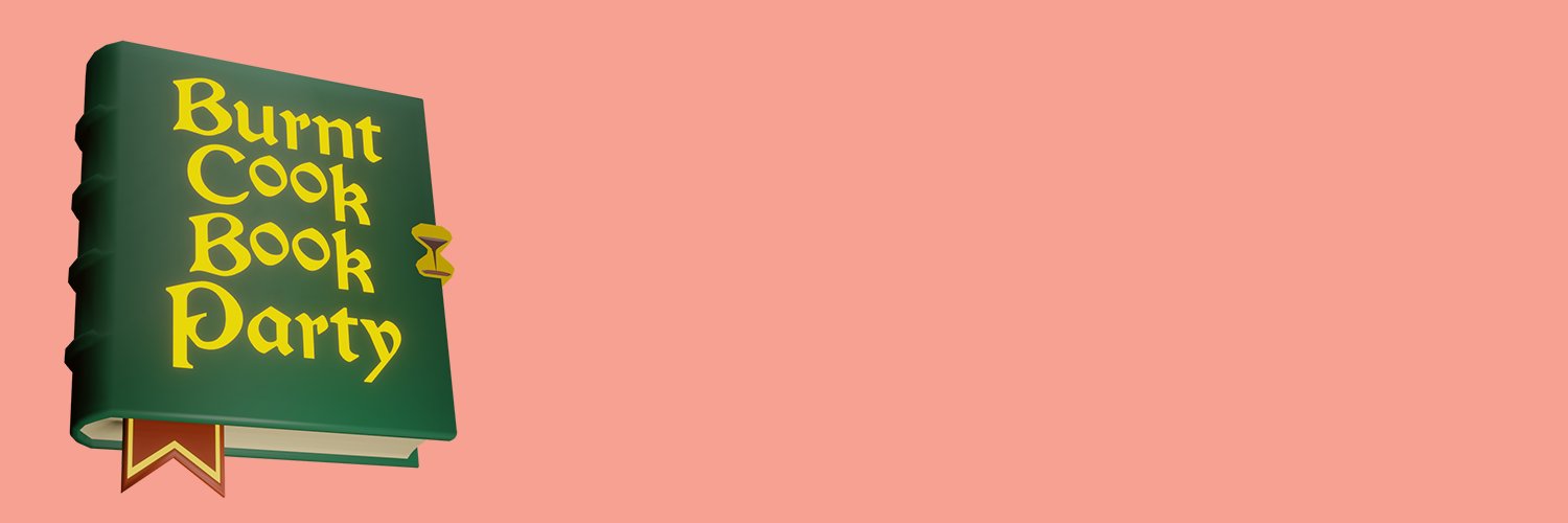 Burnt Cook Book Party banner