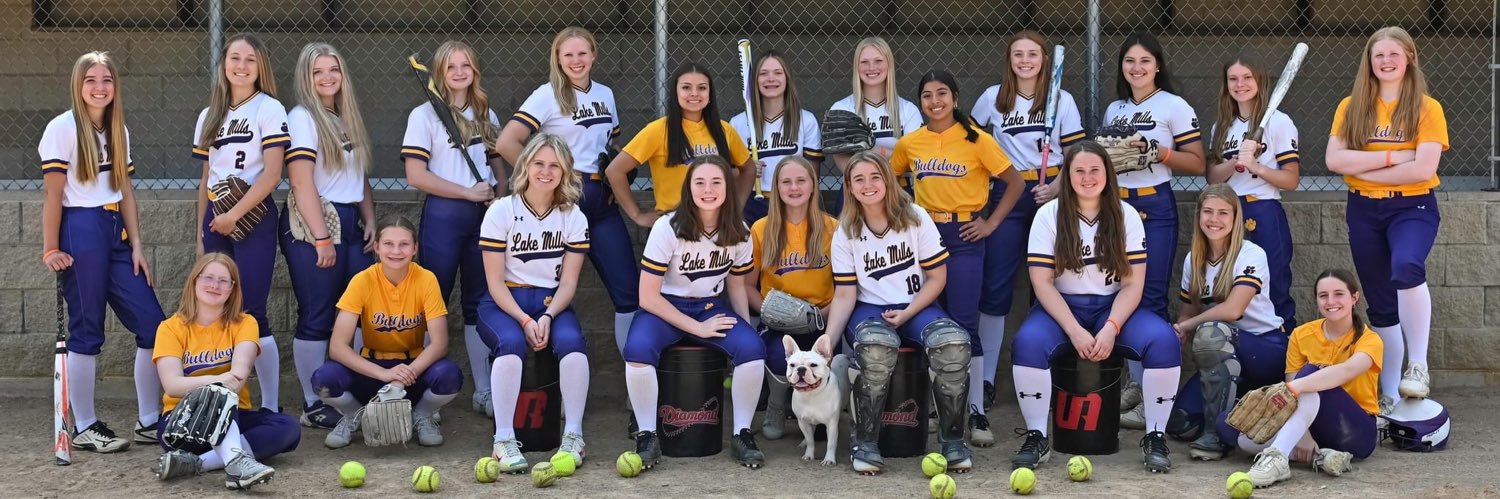 Lake Mills Bulldog Softball banner