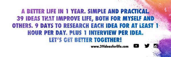 39IdeasForLife Profile Banner