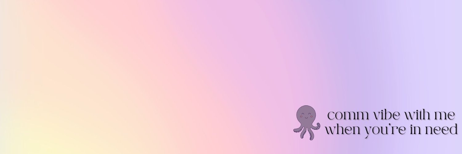 loveydubs 🐙 open! 🔴🟡 banner