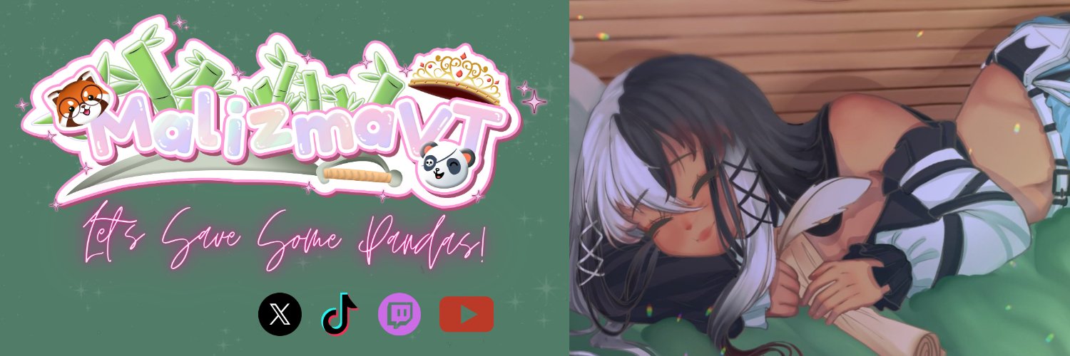 Malizma ENVTuber 💖 Let's Save Some Pandas's banner