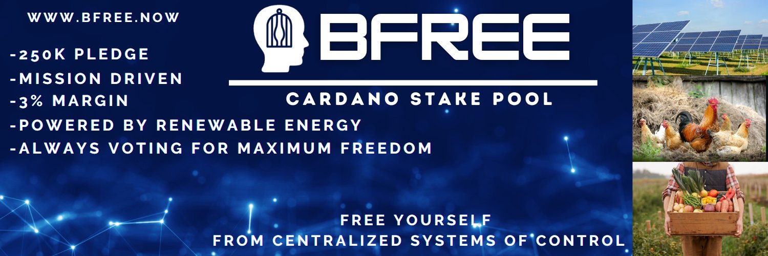 BFREE Stake Pool - Cardano banner