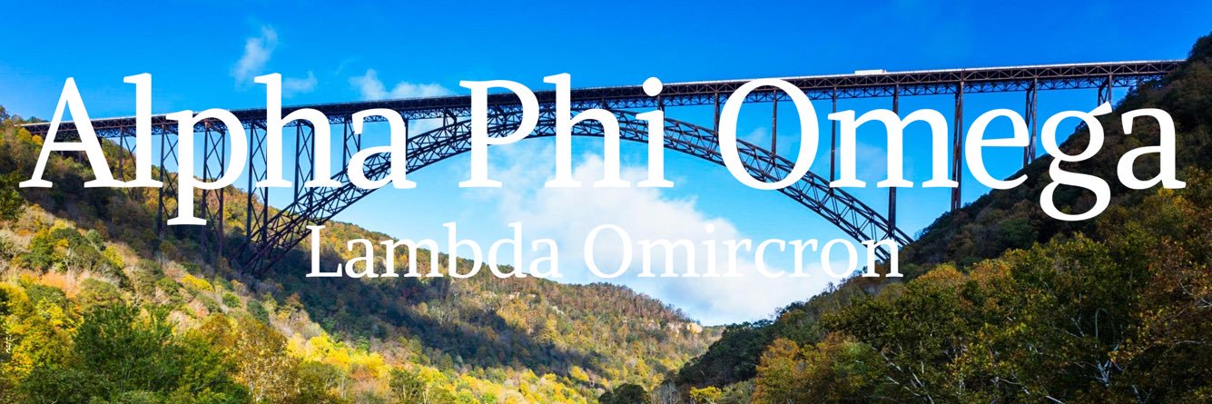WVU Alpha Phi Omega banner