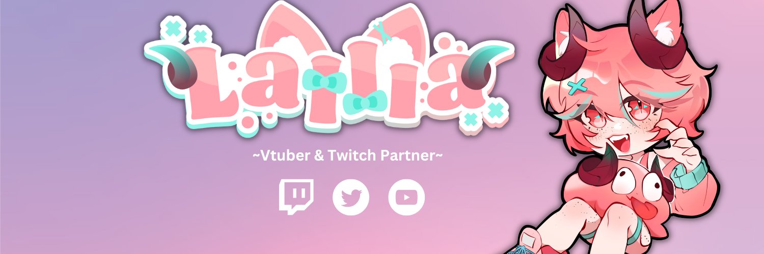 ✿Lallia✿ vtuber ✿ 🐉🐱🍓 banner