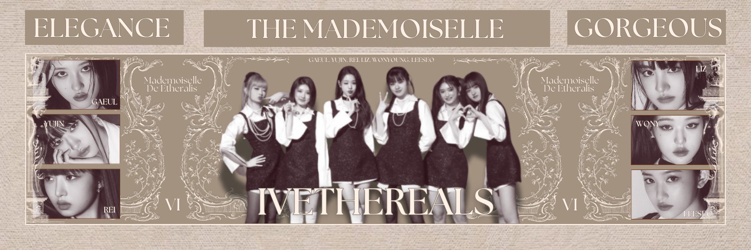 ₊˚🪞˖ 우아한 여신들, 𝐈𝐕𝐄𝐓𝐇𝐄𝐑𝐄𝐀𝐋𝐒 banner