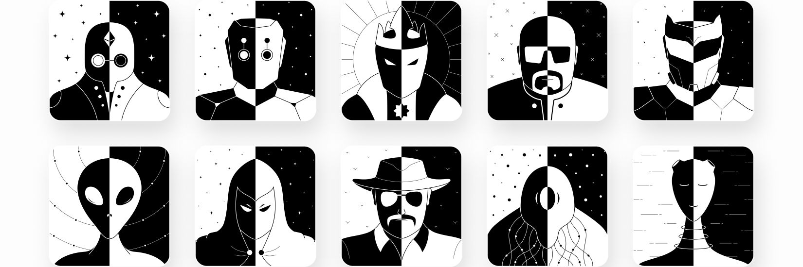 B&W Heroes banner