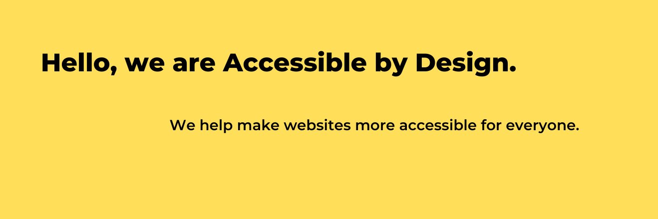 Accessible by Design banner
