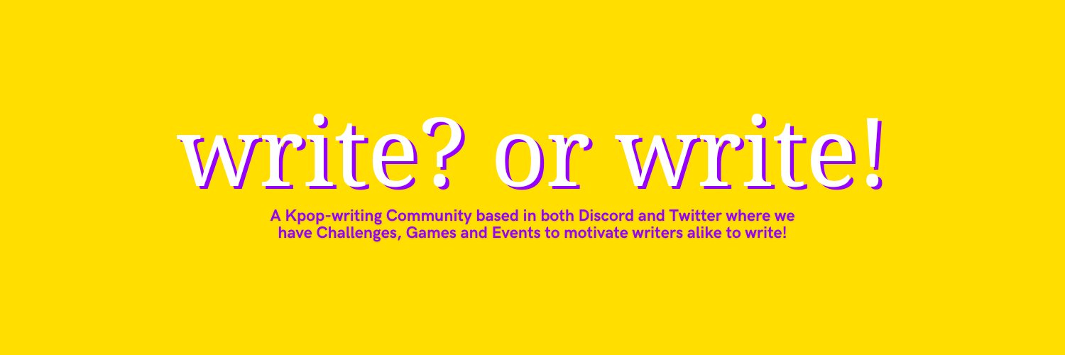 Write? or Write! banner