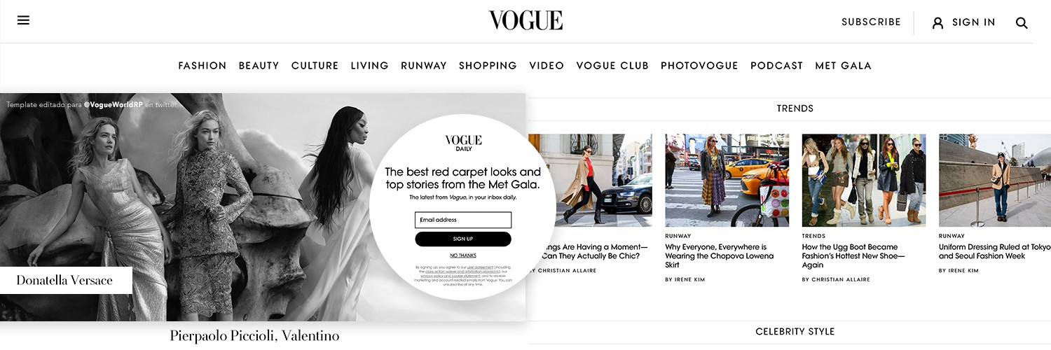 Vogue World ᴿᴾ Profile Banner