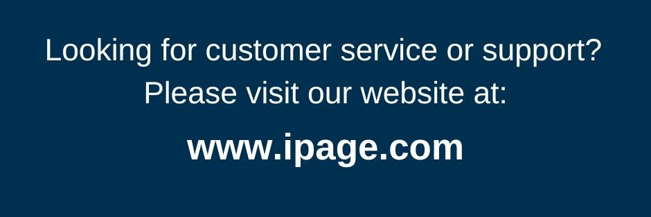 iPage Support banner