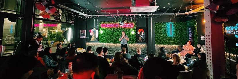 Egan’s Comedy Club banner