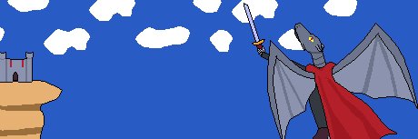 Drakamut Pixelated Dragon Vtuber banner