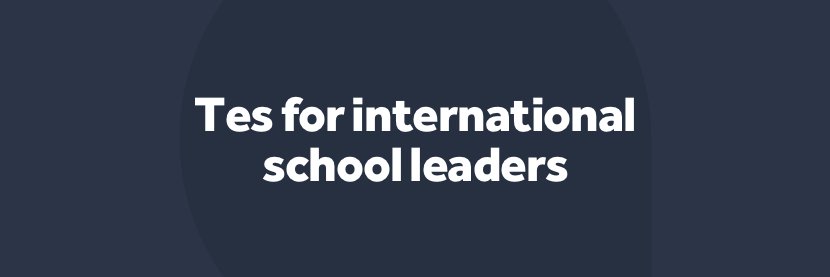 Tes for International School Leaders banner