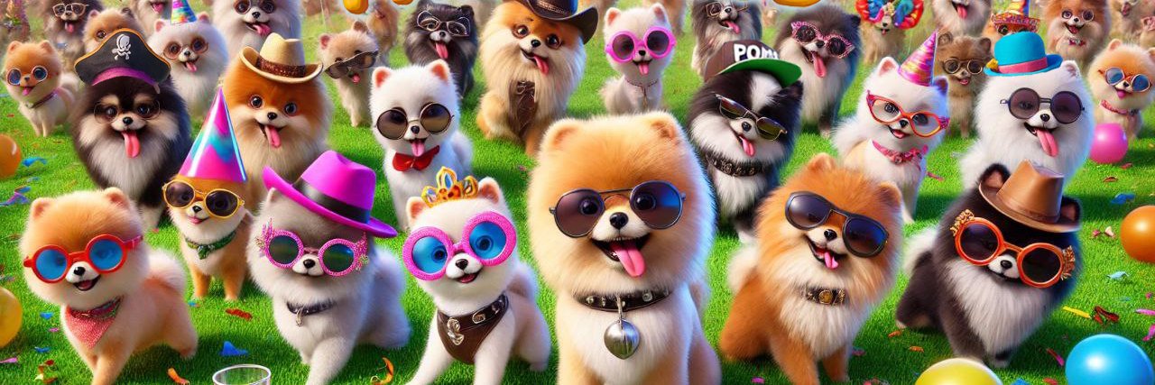 Pom Poms Party Club banner