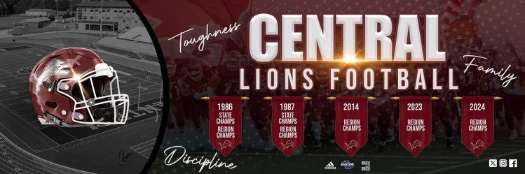 Central Football's banner