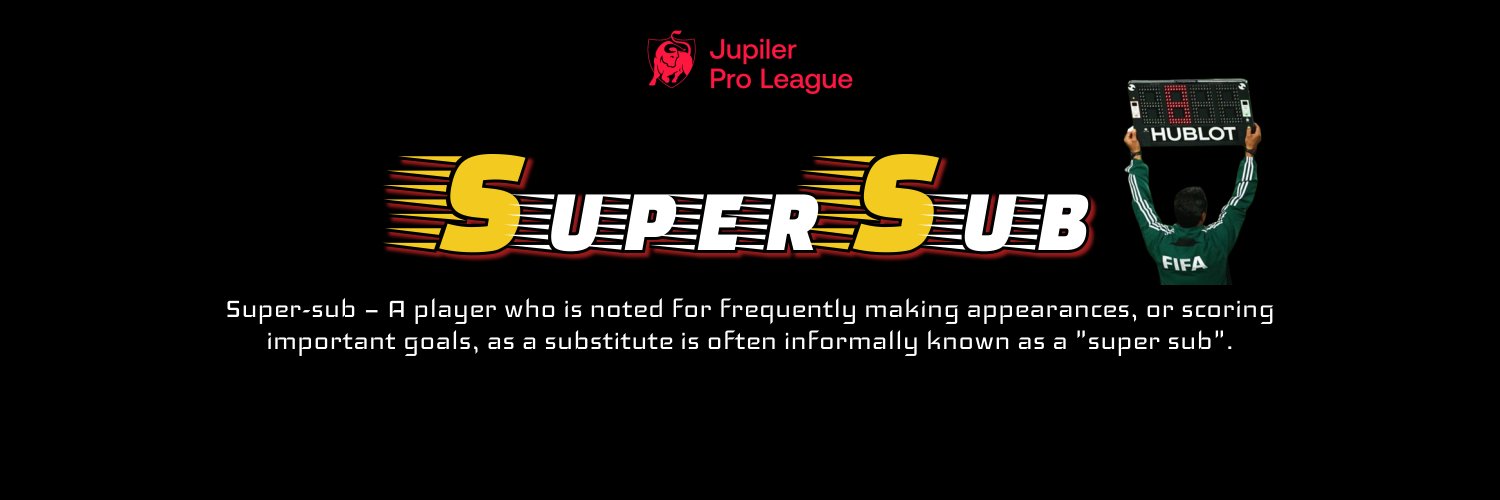 SuperSub - Jupiler Pro League Fan Page banner