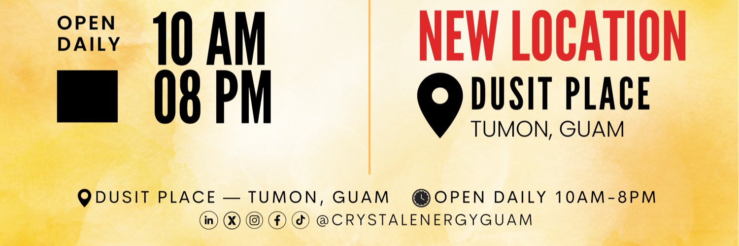 Crystal Energy Infinite Guam banner