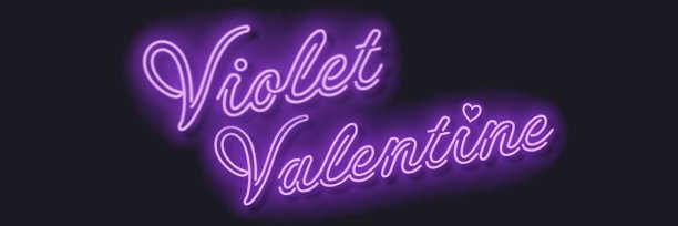 violet valentine's banner