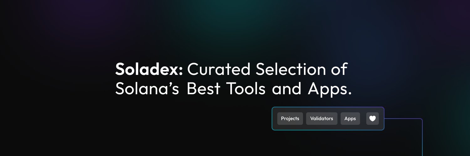 Soladex - Solana dApp Index banner