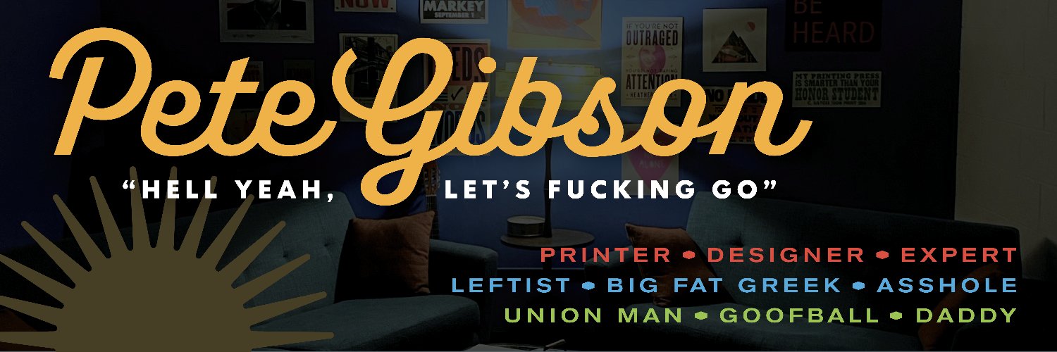 Pete Gibson, Union Printer's banner