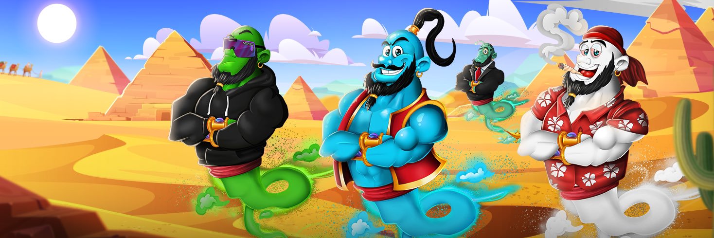 Crypto Genies 🧞‍♂️ MINTING LIVE NOW banner