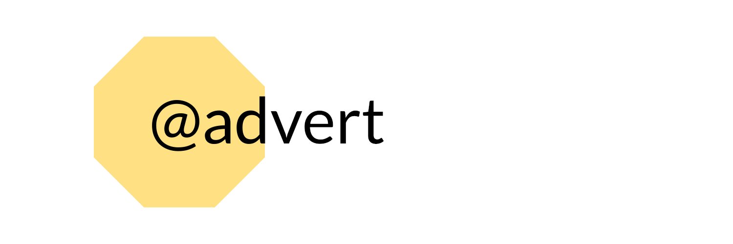 Twitter banner for @advert