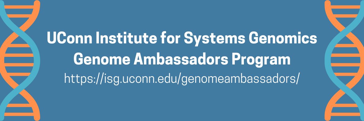 UConn Genome Ambassadors Program banner