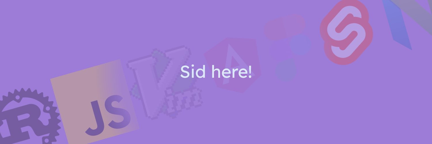 Siddharth Shyniben banner