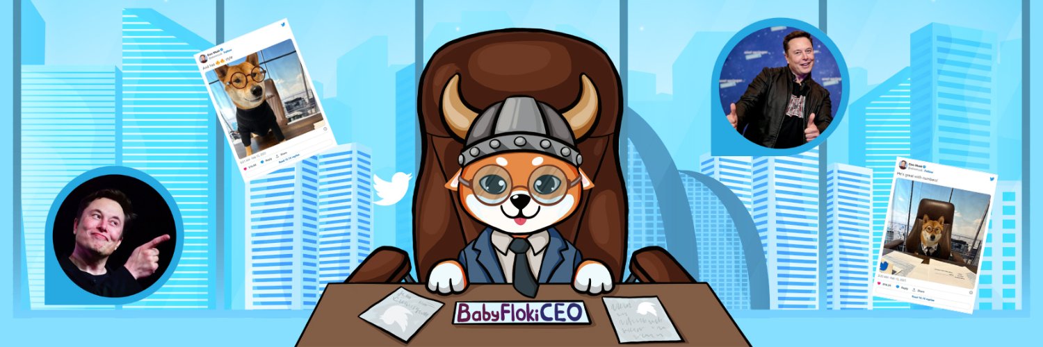Baby Floki Ceo #BabyFlokiCEO🐕🚀 banner
