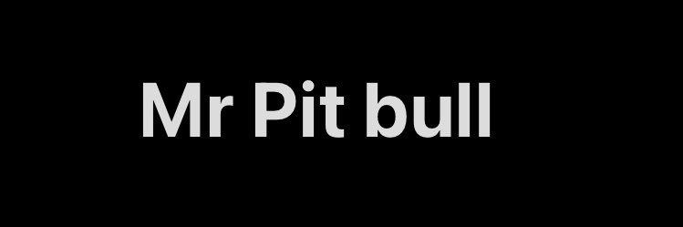Mr PitBull's banner