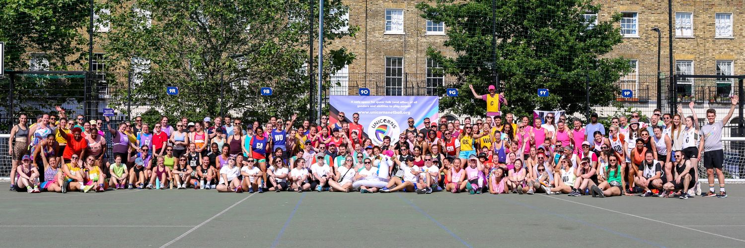 Unicorns LGBTQIA+ Netball 🏳️‍⚧️🏳️‍🌈🦄 banner