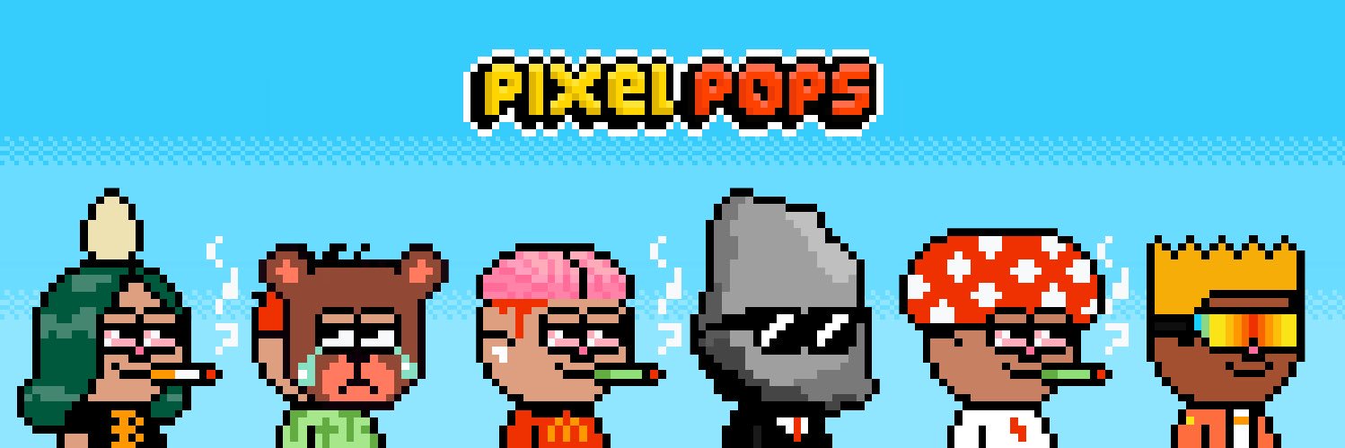 PIXEL POPS (⚡️,🔺) banner