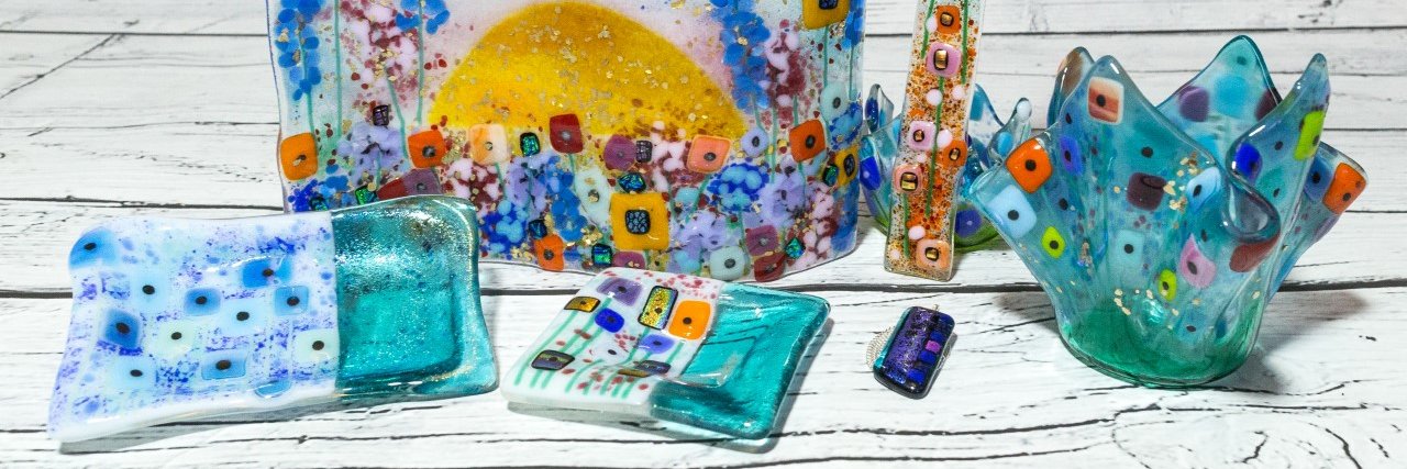 Cornish fused glass banner