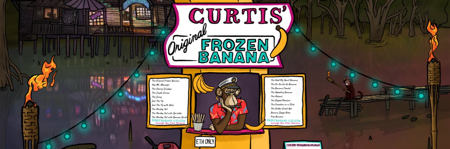 Curtis' Original Frozen Banana Stand banner