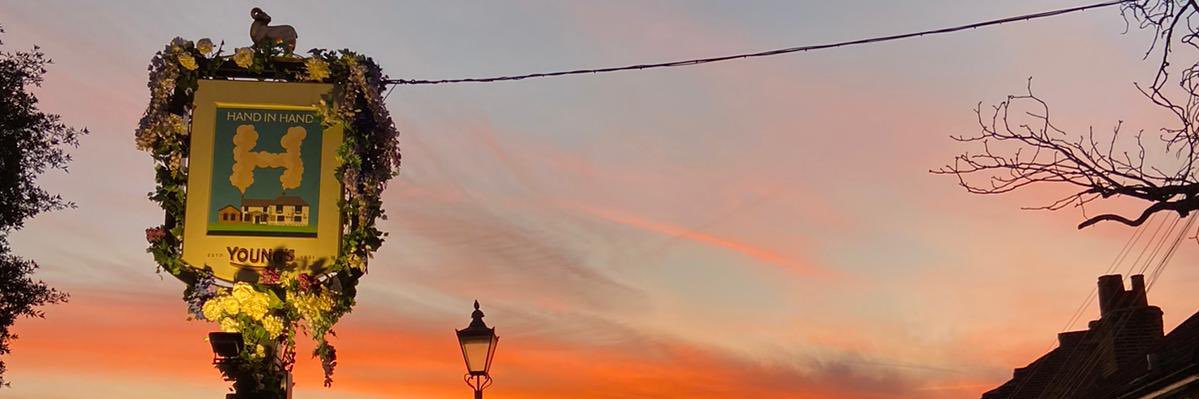 The Hand in Hand banner