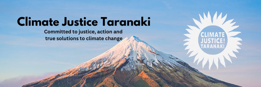 Climate Justice Taranaki banner