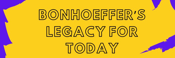 Project Bonhoeffer banner