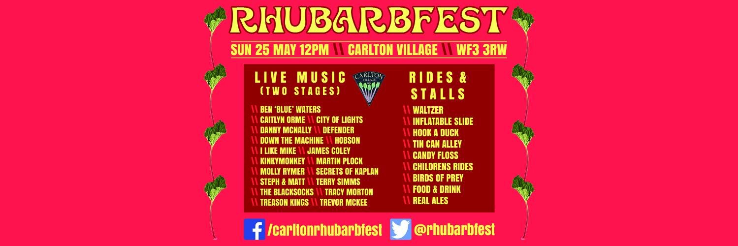 Carlton Rhubarbfest banner