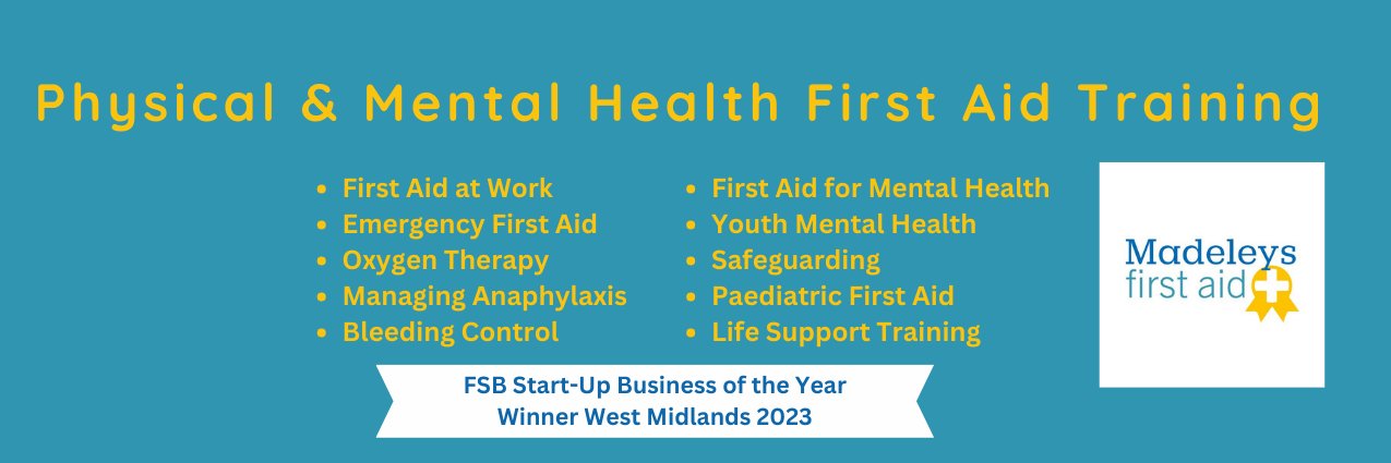 Madeleys First Aid Plus banner