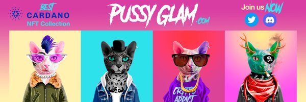 Pussy Glam 😺 CNFT Cat Lovers Club Profile Banner