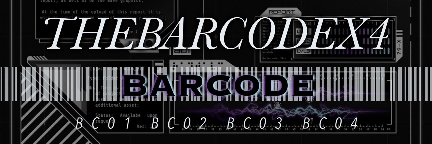 𝐓𝐇𝐄𝐁𝐀𝐑𝐂𝐎𝐃𝐄𝐗𝟒 banner