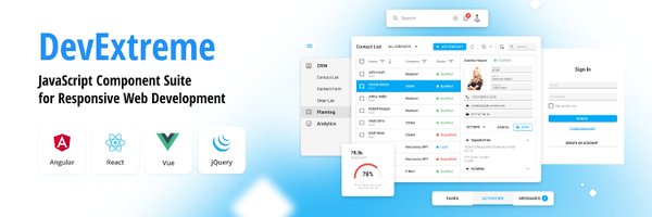 DevExtreme Profile Banner